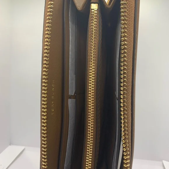 NWT Tory Burch Fleming Soft Zip Continental Wallet Moose/909 64314 - Picture 10 of 14